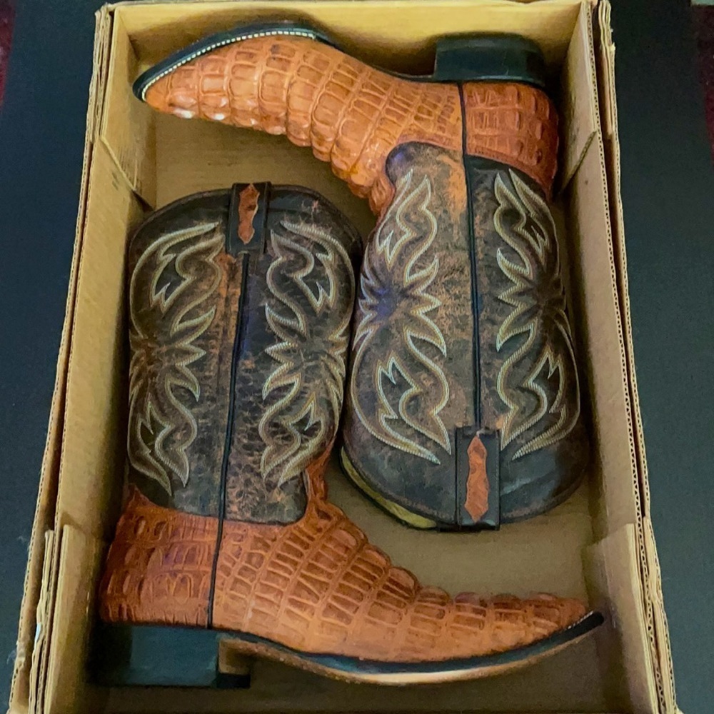 Gator cowboy western boots - Picture 8 of 9